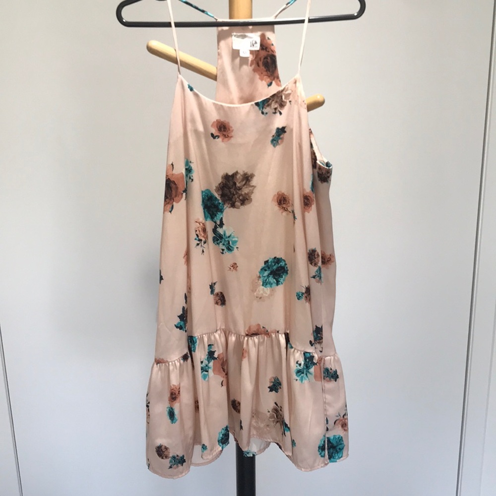 DRA Pink Halter Floral Dress
